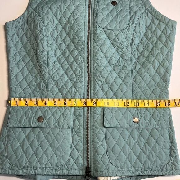Barbour Brush Gilet Vest in Blue w Floral Detail Womens US Size 6 EUC Classic - Picture 5 of 10